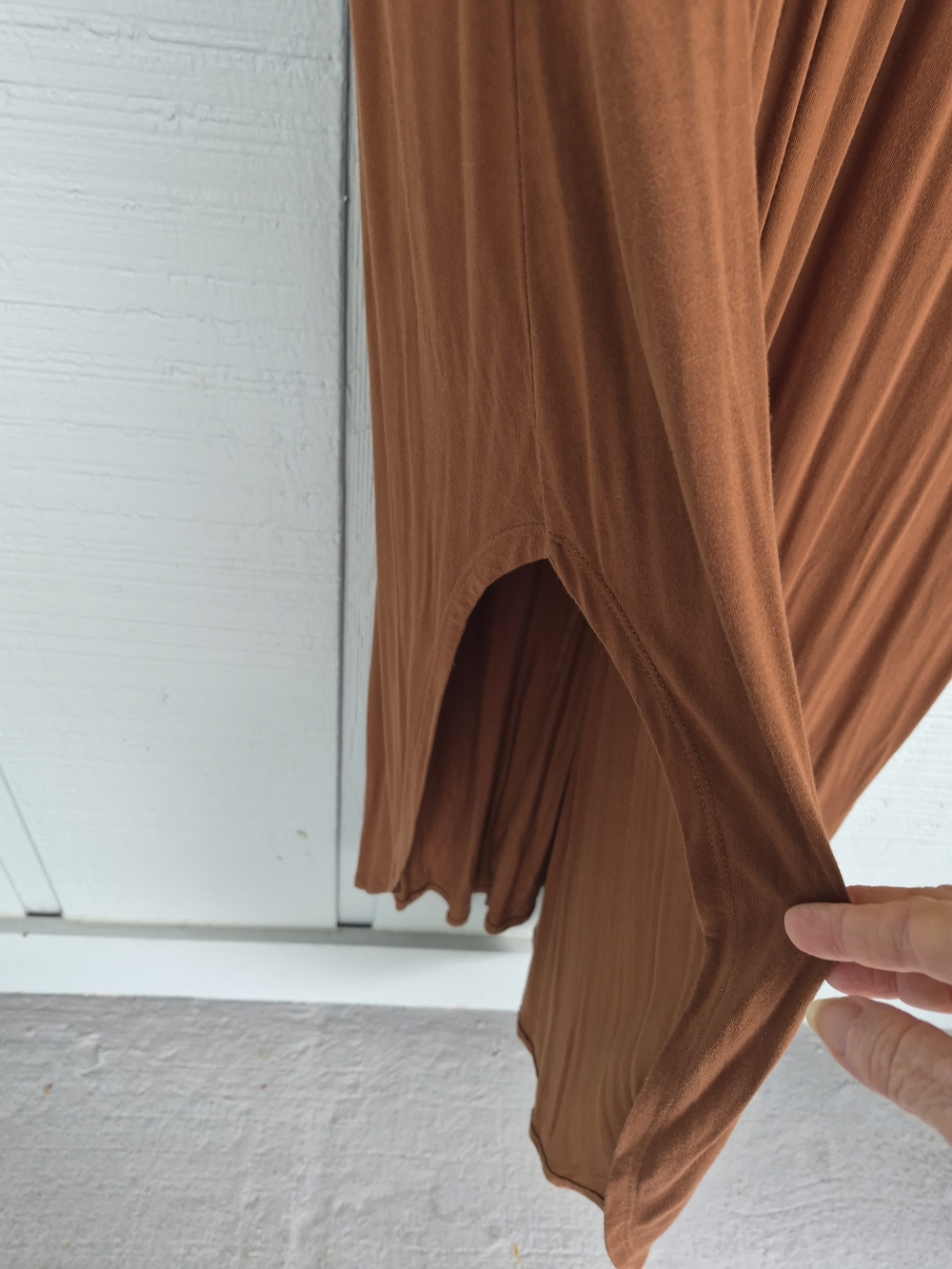 VENUS Rust Brown Maxi Halter Dress with Beaded Yoke Front Large Boho Hippie - Picture 6 of 9